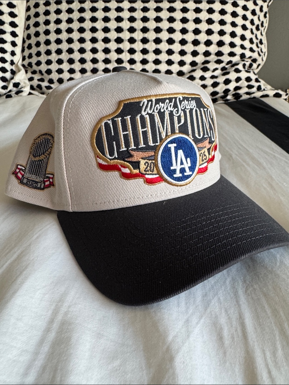 2025 Los Angeles Dodgers World Series Champions New Era Beige Hat